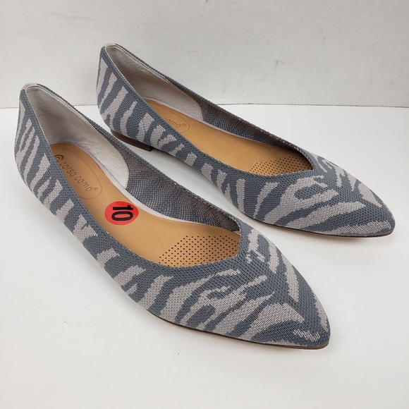 Corso Como Shoes - Corso Como JULIA Gray Seabird Knit Pointed Flat 10